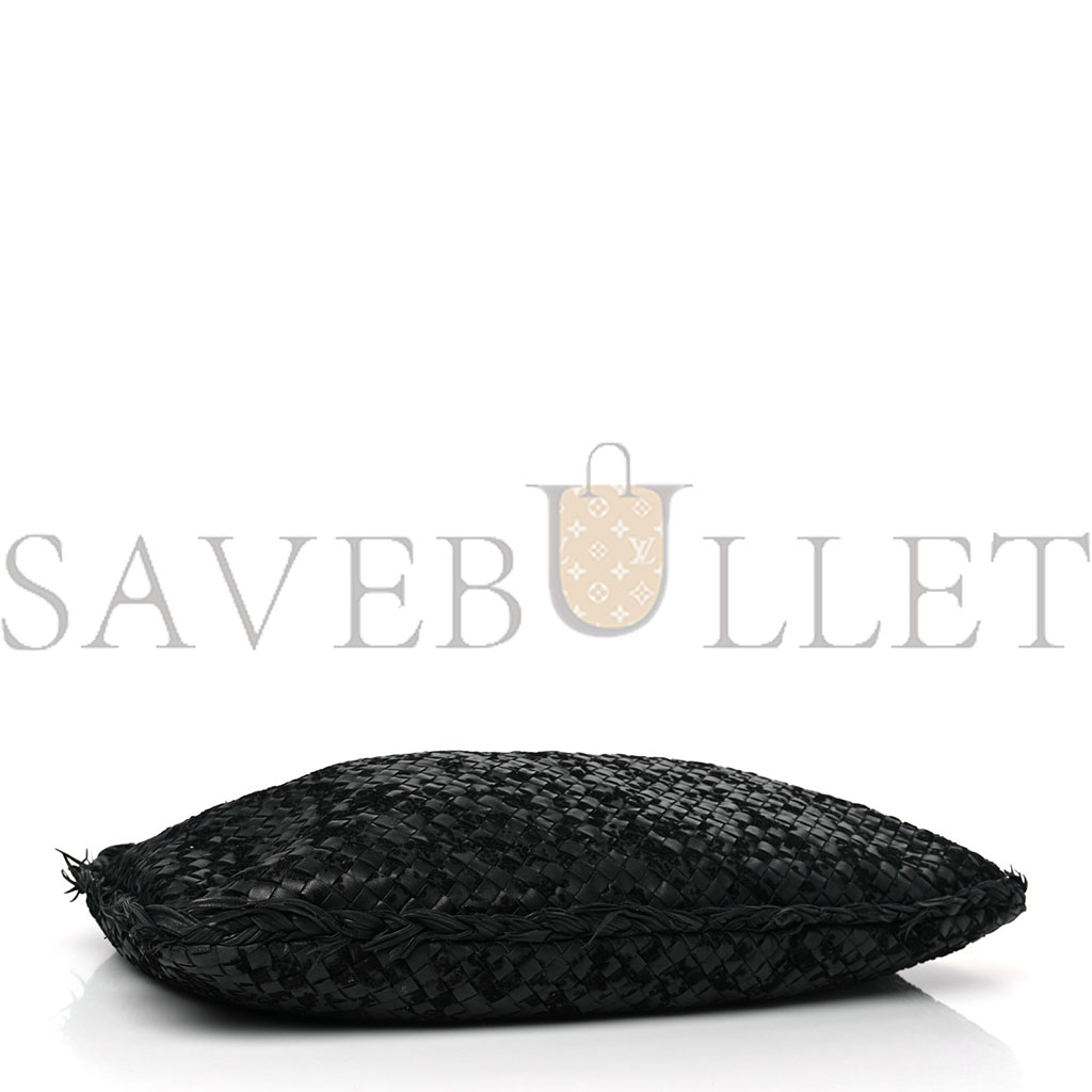 BOTTEGA VENETA NAPPA VELOURS INTRECCIATO FUZZY MEDIUM VENETA HOBO BLACK (38*24*3cm) BOTTEGA VENETA NAPPA VELOURS INTRECCIATO FUZZY MEDIUM VENETA HOBO BLACK (38*24*3cm)